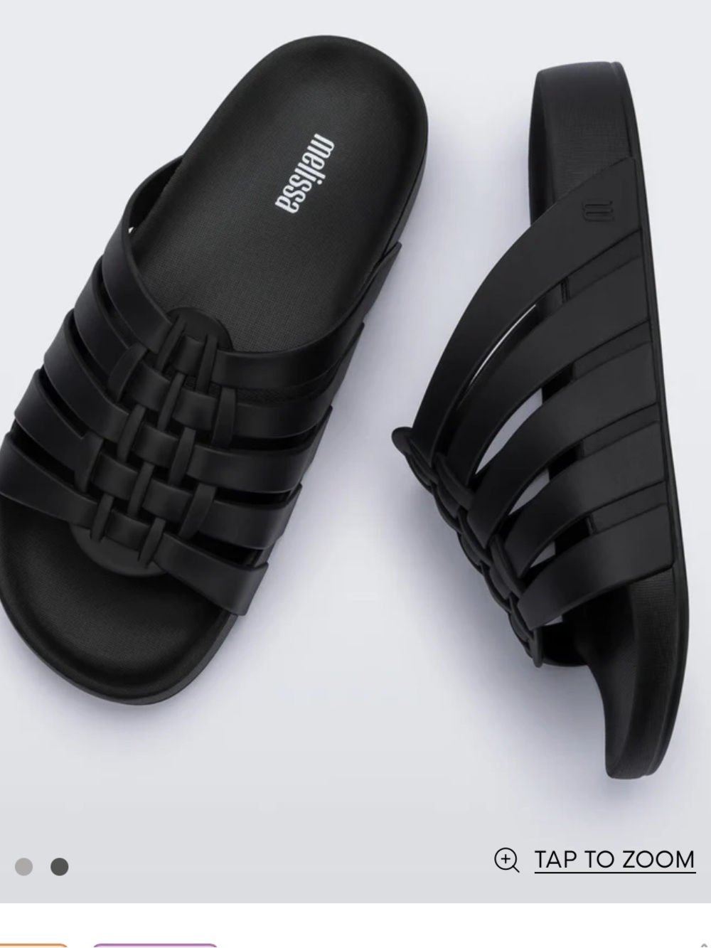 Melissa Possession Slides in Matte Black